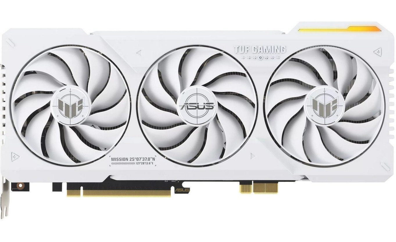 Video card Asus TUF Gaming GeForce RTX 4070 Ti SUPER BTF OC White 16384MB (TUF-RTX4070TIS-O16G-BTF-WHITE FR) Factory Recertified